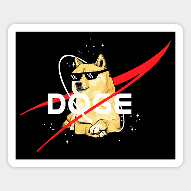 Space Doge #2 Magnet by TEEVEETEES